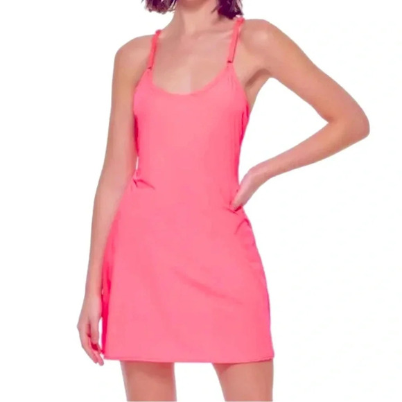 Calvin Klein Performance Dress Under shorts Pink Racerback Stretchy Size M NWOT - Picture 1 of 13